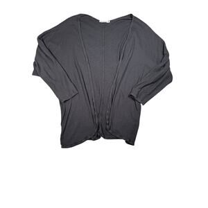 Michael Stars Long Sleeve Open Cardigan One Size Dark Gray Loungewear Dolman